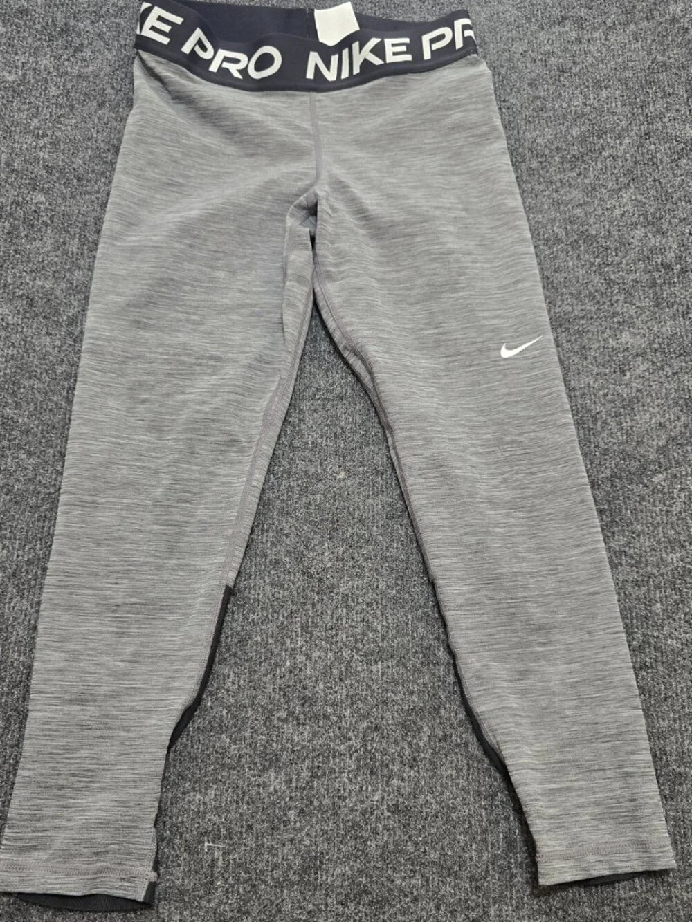 Nike Pro Leggings Women’s Medium Gray Black Colorblock High Waist Workout Pants